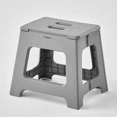 한샘 핸디 원터치 접이식 폴딩 스툴 M, 그레이, 1개