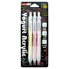 PENROTE 筆樂 優格丙烯中性筆三色組 0.5mm PC2431-3B, 混和顏色, 1組
