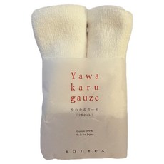 kontex YAWAKARU GAUZE系列 輕薄快乾紗布家事巾2件組 日本製 白色, 1組