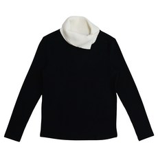 꼼빠니아 여성용 배색 목폴라 골지 니트 CACW0-WKL920