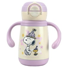 PEANUTS 史努比 童趣雙柄保溫杯 雙飲款, 薰衣草紫, 1個