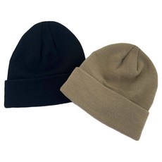 vian 大尺寸大頭簡約素色毛帽 2入組