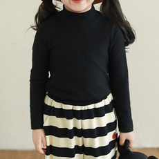 i-crayon 兒童彈性蜜桃絨半高領T恤