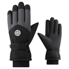 Toppia 男士高級冬季運動手套 雙手穿戴組, 黑灰色, 1套