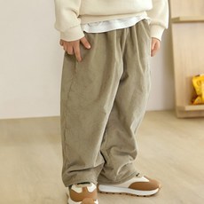 unifriend 兒童保暖燈芯絨雙層刷毛九分棉褲