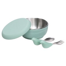 CYD Terra Picaboo 布咔寶學習餐具, 綠色, 1個, 學習湯匙 + 學習叉子 + 學習碗