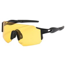 골든레빗 자전거 러닝 낚시 골프 미러변색 렌즈 스포츠 방풍 선글라스, GR11옐로우, 1개