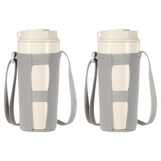 Bareunliving 簡約水瓶袋, 灰色, 2個