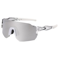 골든레빗 자전거 러닝 낚시 골프 미러변색 렌즈 스포츠 방풍 선글라스, GR05투명그레이, 1개