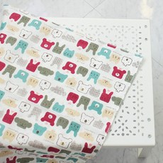 cubynmom 無螢光動物印花純棉手帕 10入