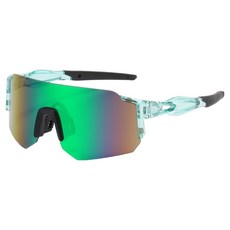 골든레빗 자전거 러닝 낚시 골프 미러변색 렌즈 스포츠 방풍 선글라스, GR07투명그린, 1개