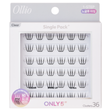 Ollio 노글루 싱글팩 PLUS 속눈썹 클리어 Wide 10mm, 1개, 블랙
