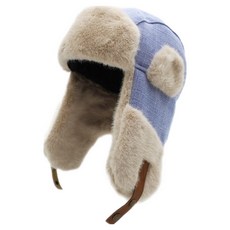 Parajuni 女性冬季防寒絎縫內襯戶外運動帽 HJ0845, 藍色, 1個