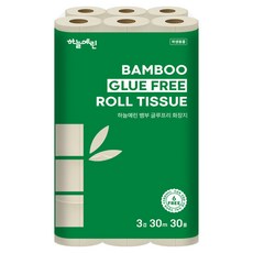 하늘예린 뱀부 글루프리 3겹 화장지, 1개, 30롤, 30m