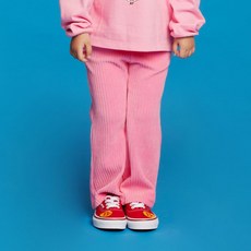 BEBE DE PINO 兒童B徽章絲絨喇叭褲 BP23PD404