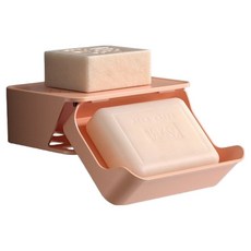 Hanbomnuri 黏貼式壁掛肥皂收納盒, 粉紅色, 1個