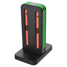 DOBE Switch2充電座 發光條方形四充, 1個, 黑色, TNS-3171