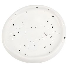 Hesii 陶瓷 銀漾 圓盤 潑墨白, 1個