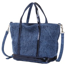 VANESSA BRUNO 亮片裝飾亞麻卡巴斯包 VIBA5F111