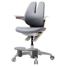 듀오백 래빗 RA-070LSF 어린이 발받침+스탑캐스터 의자 방문설치, 버블 그레이