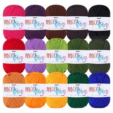 니뜨 밀크팝 인형 소품 뜨개실 15종, C 컬러드림즈, 1개