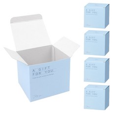 리코즈 디어 투유 기프트 박스 100 x 90 x 90 mm, 스카이 블루, 5개