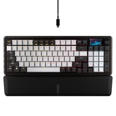 CORSAIR 海盜船 VANGUARD 96 熱插拔 8K 電競機械式有線鍵盤 MLX 脈衝軸, 製造商軸, RGP0171, 黑色 + 白色