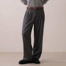 WEST GRAND BOULEVARD 男士寬版半鬆緊帶雙褶西裝褲
