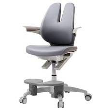 듀오백 래빗 RA-070LHSF 어린이 발받침+스탑캐스터 의자 방문설치, 버블 그레이