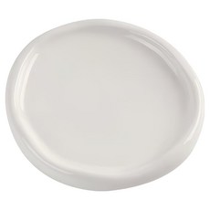 Hesii 陶瓷 銀漾 圓盤, 白色, 1個