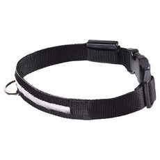 Truly House 可調節發光寵物項圈 電池款 三段燈源, 1個, 黑色