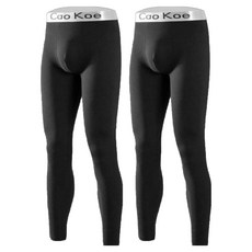 투이스타 남성용 기모 레깅스 내복 언더레이어 2p