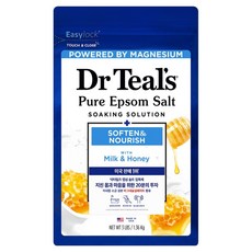 Dr Teal's With Milk & Honey 純淨瀉鹽沐浴鹽, 1個, 1.36kg