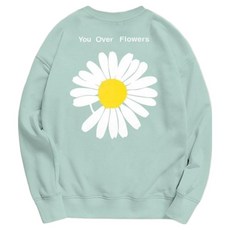 엠씨티 문컬렉션 남녀공용 쭈리면 오버핏 오버플라워 긴팔 맨투맨