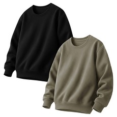 MAN IN MODE 男女通用極簡半寬鬆版大學T 2件組 D0512