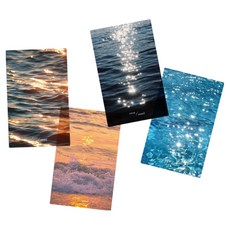 리코즈 포토카드 반투명 북마크 4종 세트, 05 물빛, 1세트