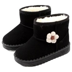 Lulushu 兒童針織花束毛絨靴 DW119