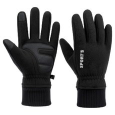 JAYPARK 冬季觸控螢幕運動手套 左右手套組, 黑色, 1套