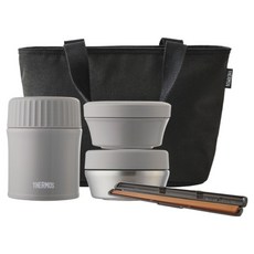 써모스 뉴 플+스 반반 보온도시락 965ml TKLG-1001, 그레이, 1개