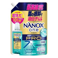 LION 獅王 NANOX one PRO超濃縮抗菌洗衣精 補充包 加強去漬, 1010g, 1包