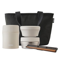 써모스 뉴 플+스 반반 보온도시락 965ml TKLG-1001, 크림, 1개