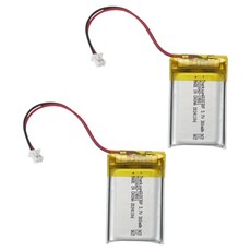 컴스 602030 충전지 3.7V 300mAh 리튬폴리머 배터리, 2개, CP910