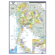 地圖達康 泰國地圖 覆膜款 英文版 小(78 x 110 cm), 1個