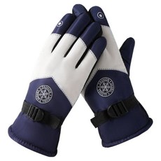 NanriSisters 防寒滑雪手套 雙手套組, 藍白色, 1套