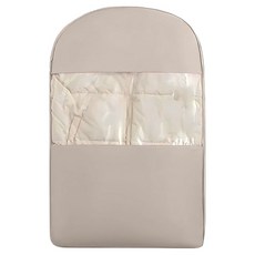 掛式透明壓縮防塵衣物收納袋 燕麥色, 1個, 1個裝