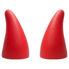 World Clean 車用裝飾貼紙 惡魔角 2件組, 紅色