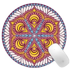 Cashrich 防滑柔軟觸感圓形滑鼠墊 250 x 250 x 3 mm, G 2089, 1個