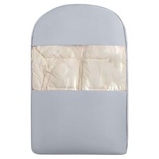 掛式透明壓縮防塵衣物收納袋 黎明灰, 1個, 1個裝