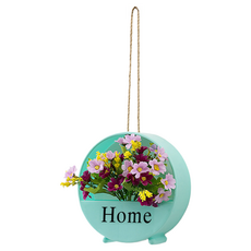 KODACHIEF 조화 인테리어 베란다 북유럽풍 벽걸이 꽃 바구니 행거 세트 20cm, 18그린플라워바구니 + 로즈댄스, 1개