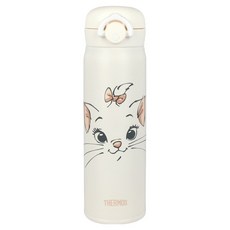 THERMOS 膳魔師 輕巧變不銹鋼真空保溫瓶 JNR-500MR-FCIV, 1個, 瑪麗貓大頭款, 500ml